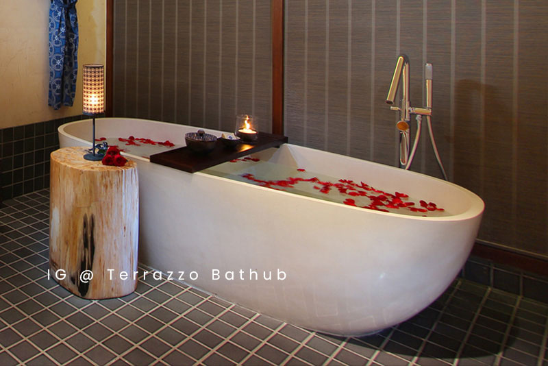 TB 08 Sakura White - Terrazzo Composite Bathtubs